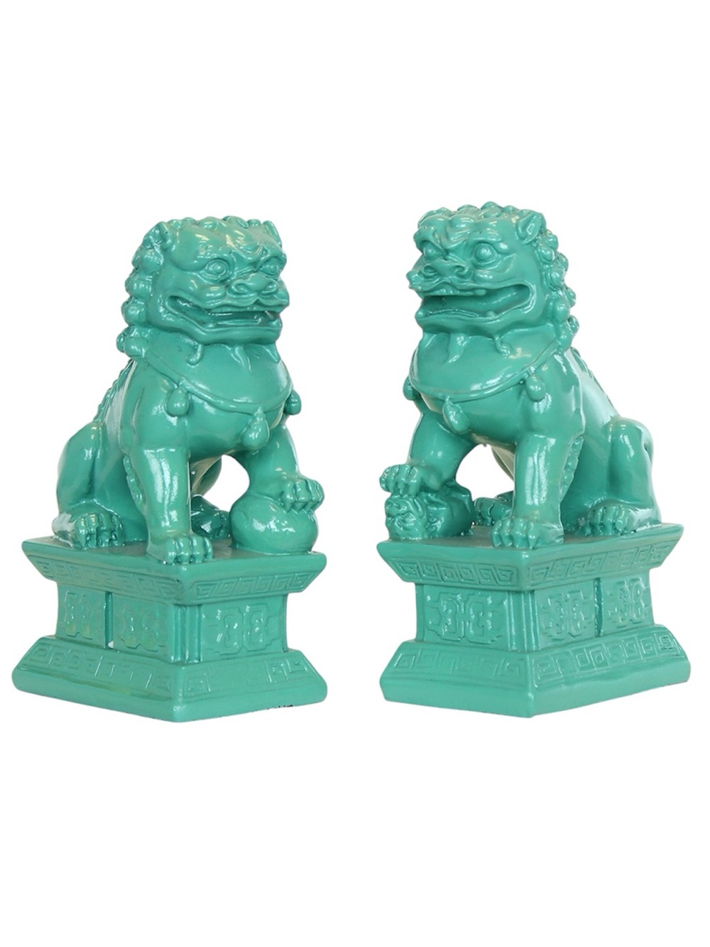 ✨Pair of Asian Turquoise Foo Dog Figurines✨